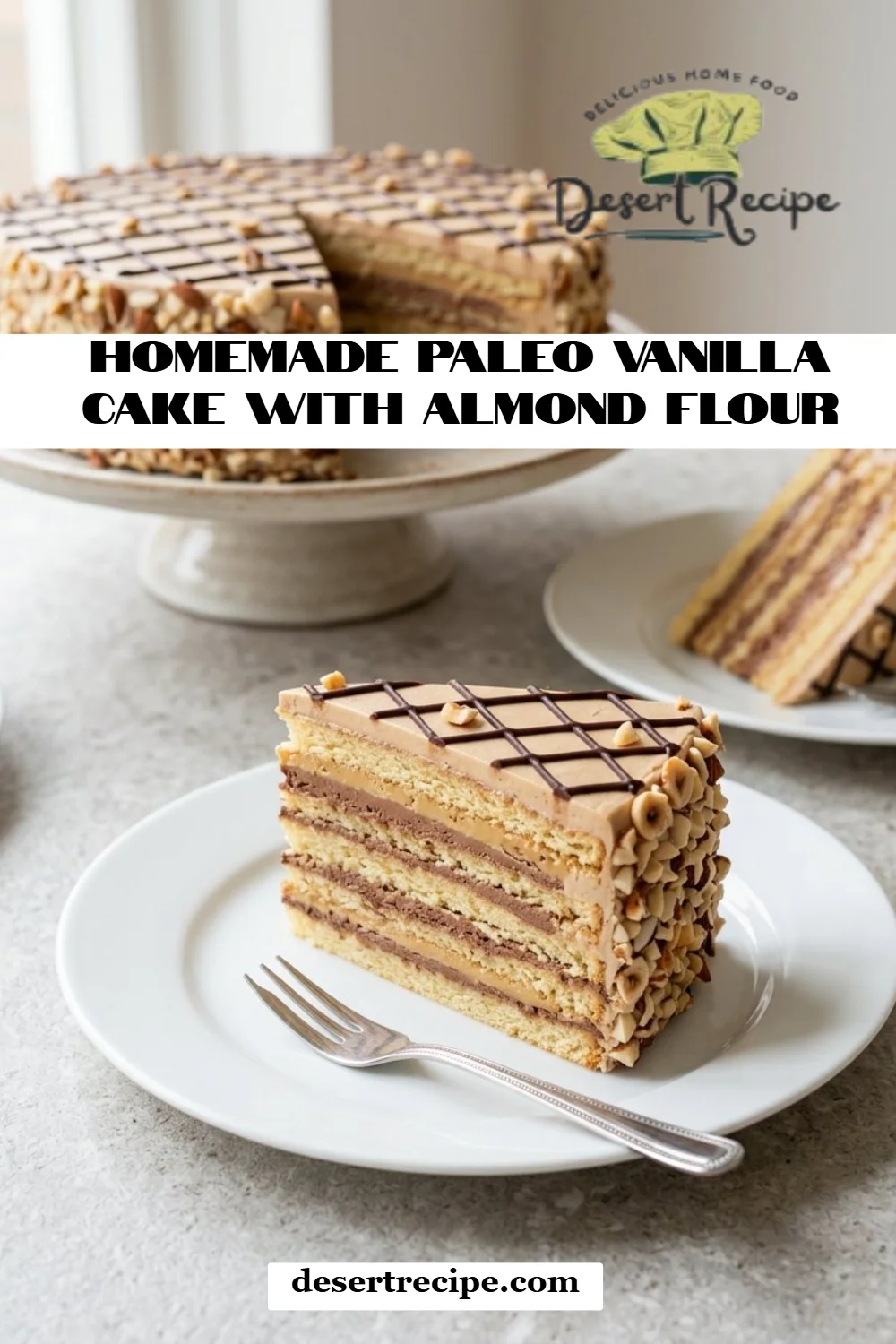 Homemade Paleo Vanilla Cake with Almond Flour