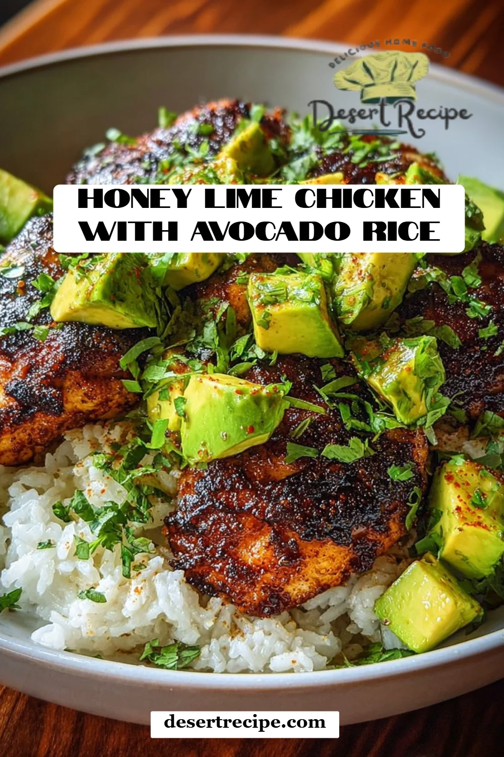 Honey Lime Chicken with Avocado Rice