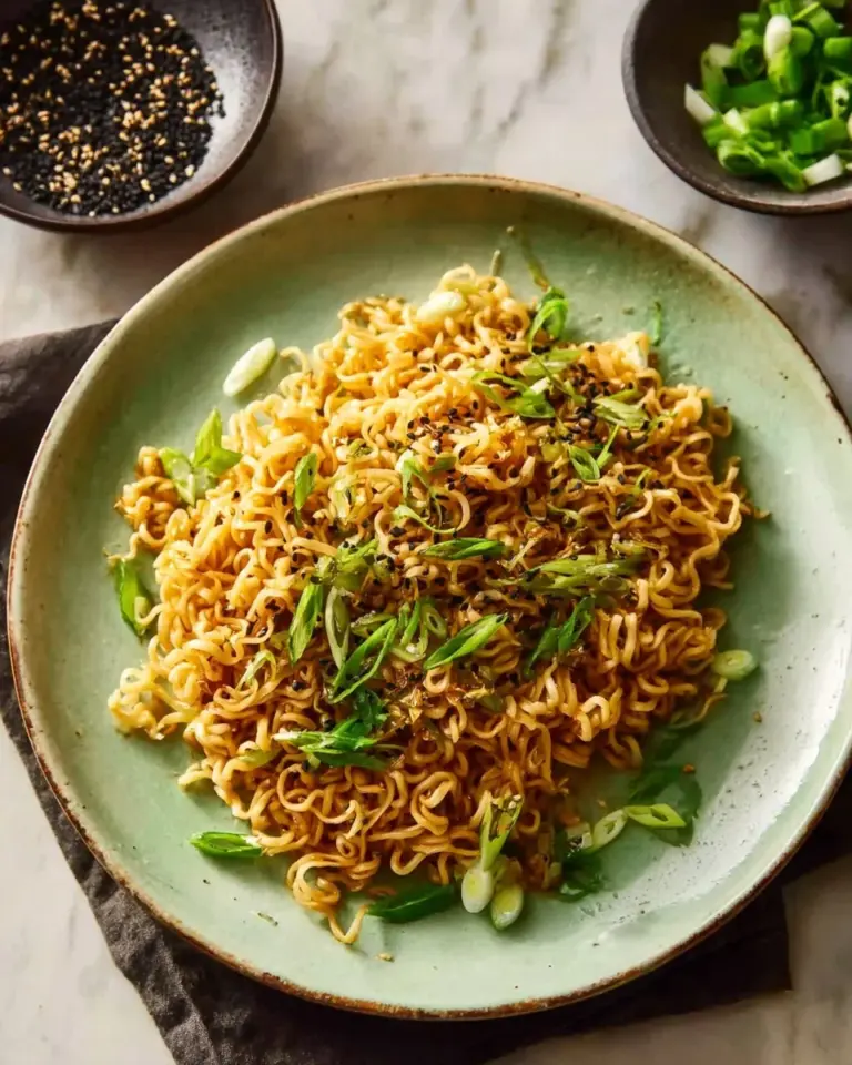 Delicious bowl of Blackstone Ramen noodles with toppings