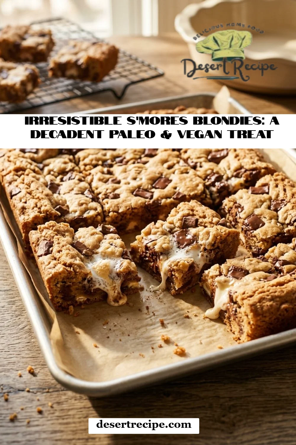 Irresistible S'mores Blondies: A Decadent Paleo & Vegan Treat