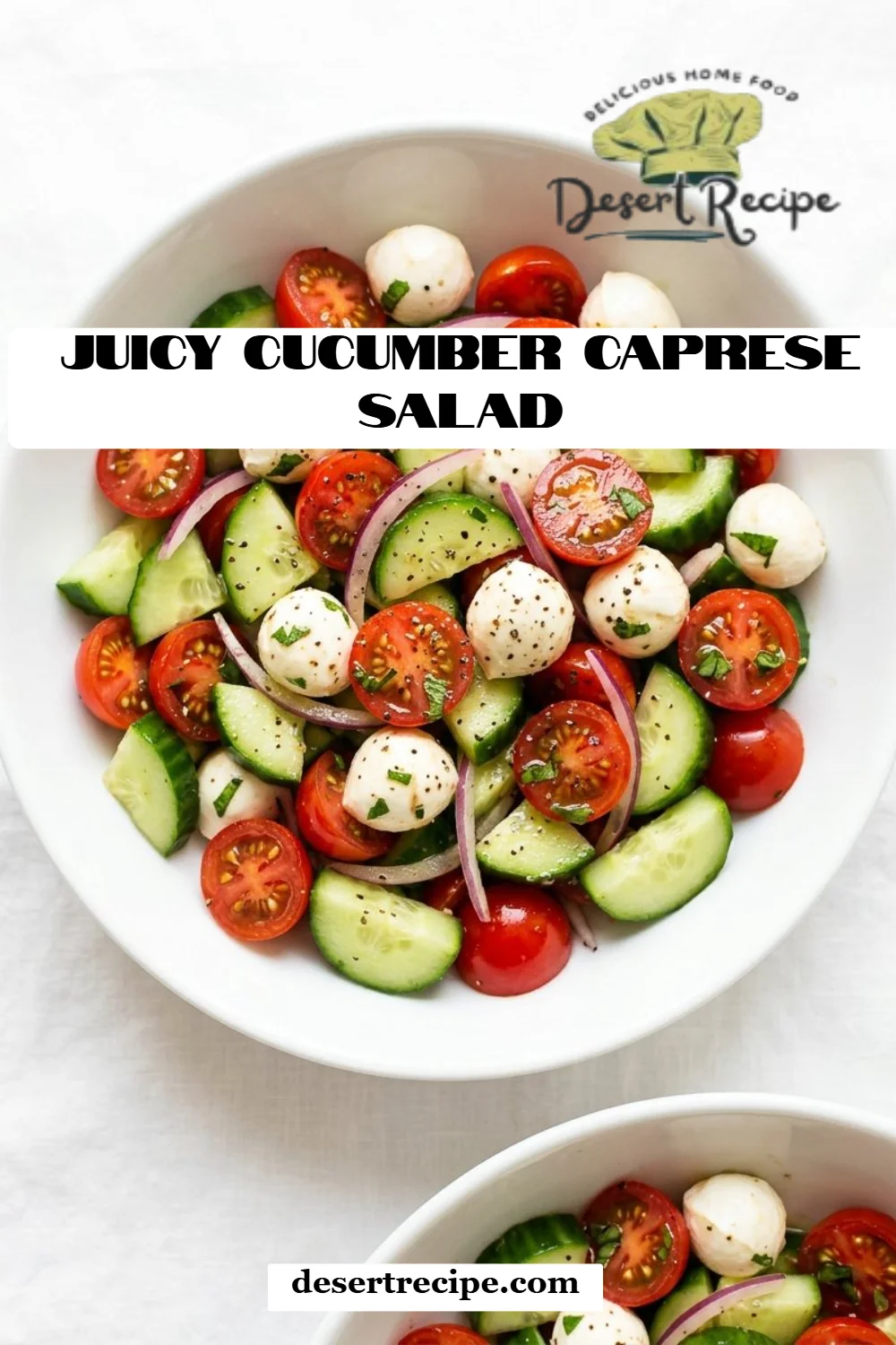Juicy Cucumber Caprese Salad
