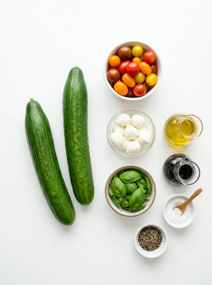 Juicy Cucumber Caprese Salad