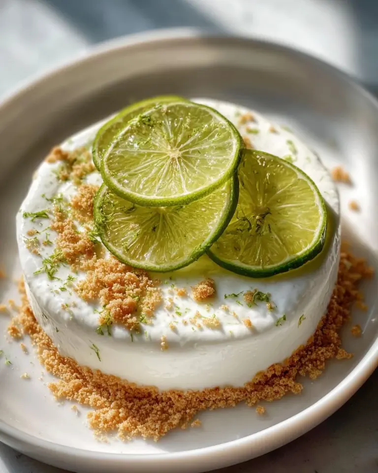 Delicious Key Lime Pie Dip served in a bowl with lime slices and graham cracker crumbs