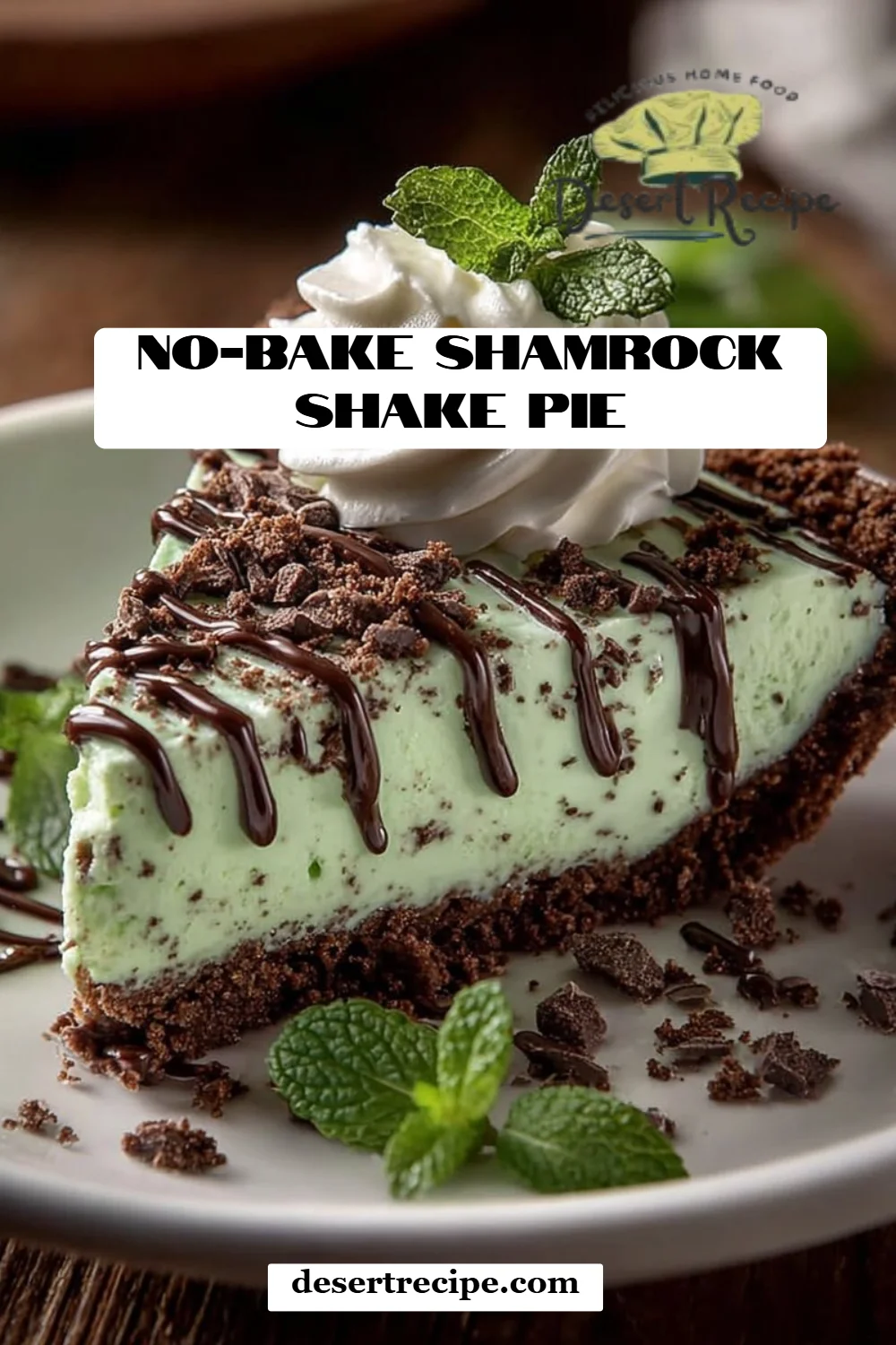 No-Bake Shamrock Shake Pie