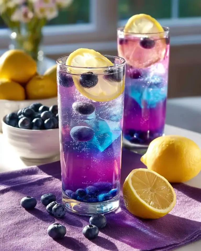 Northern Lights Cocktail with colorful layers reflecting auroras in a glass