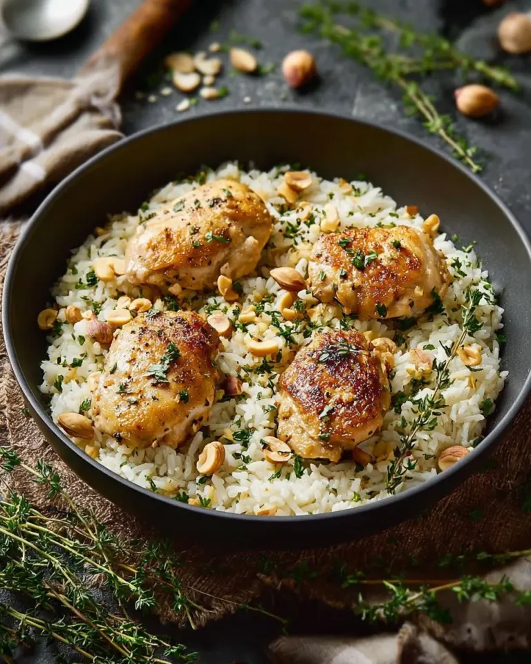 Creamy Parmesan Chicken served with rice in a one-pan dish