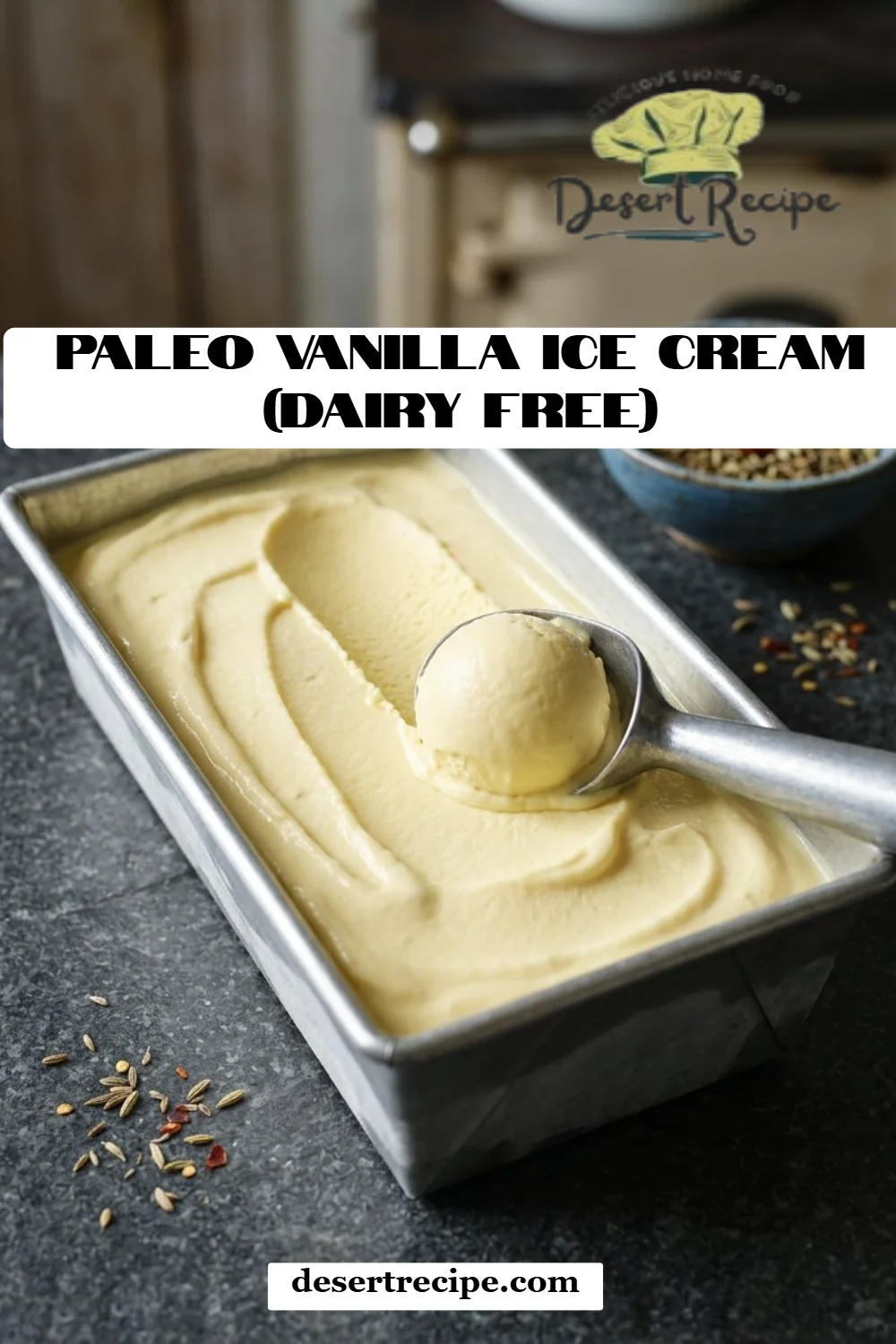 Paleo Vanilla Ice Cream (Dairy Free)