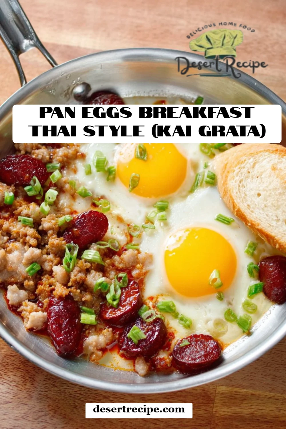 Pan Eggs Breakfast Thai Style (Kai Grata)