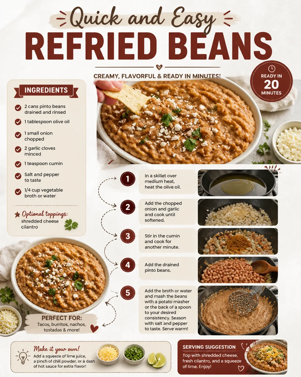 Quick and Easy Refried Beans