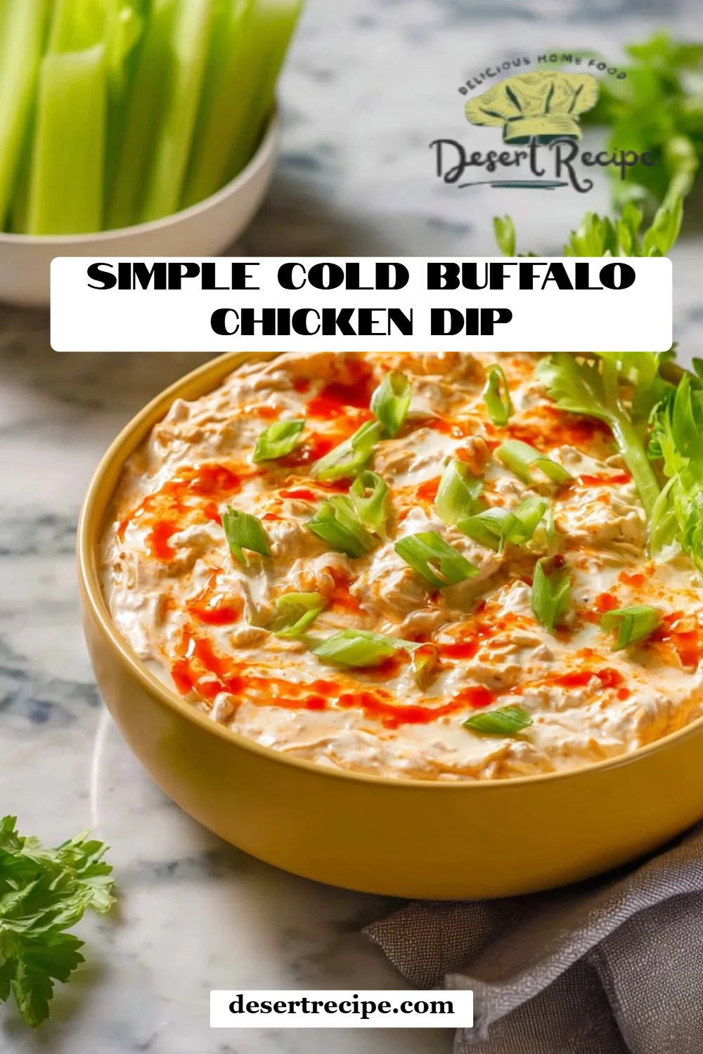 Simple Cold Buffalo Chicken Dip