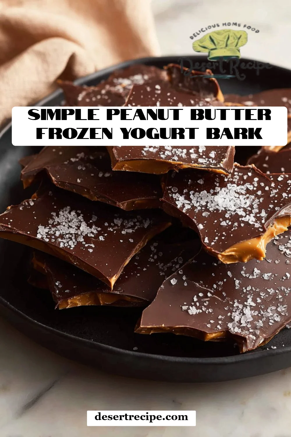 Simple Peanut Butter Frozen Yogurt Bark