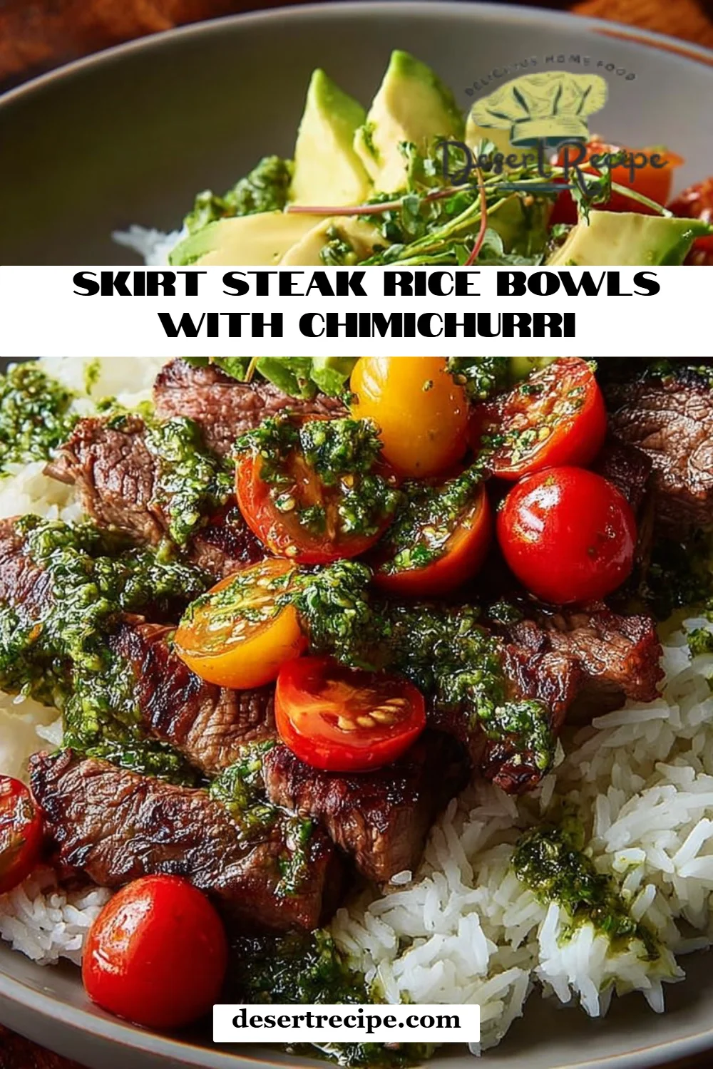 Skirt Steak Rice Bowls with Chimichurri