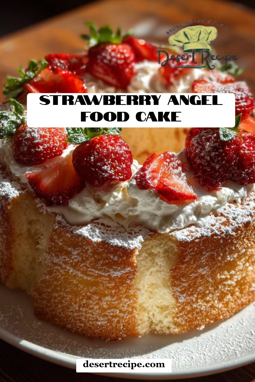 Strawberry Angel Food Cake