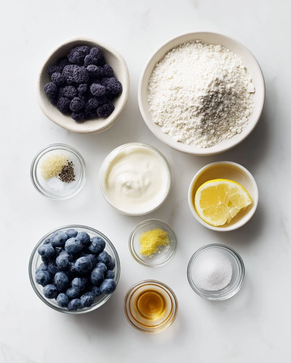 Sweet Lemon-Blueberry Frozen Yogurt Bites