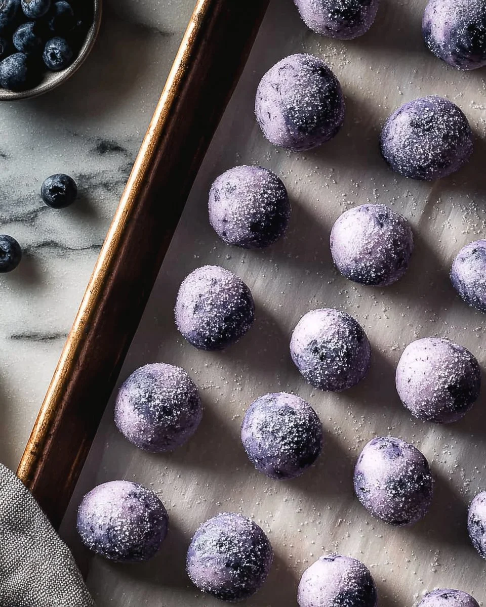 Sweet Lemon-Blueberry Frozen Yogurt Bites