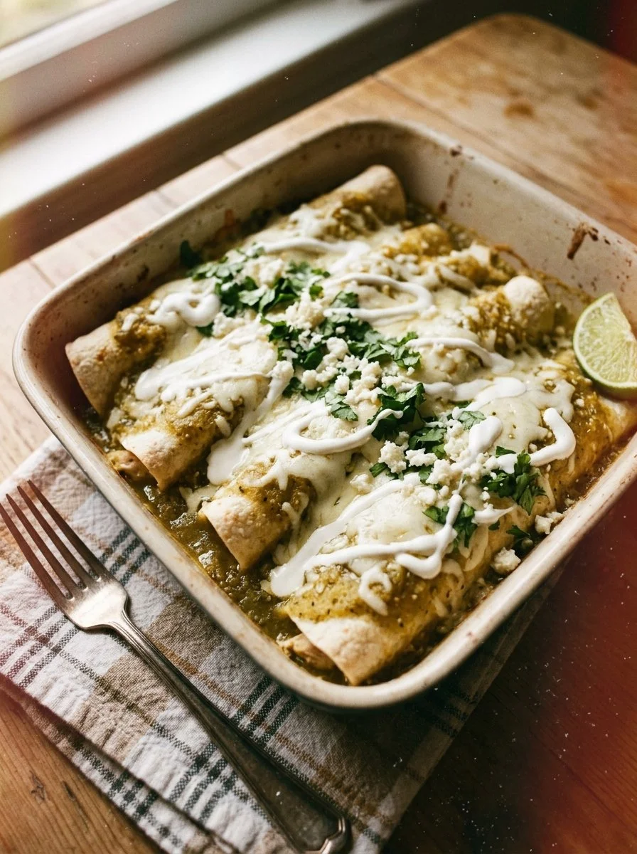 Swiss Chicken Enchiladas