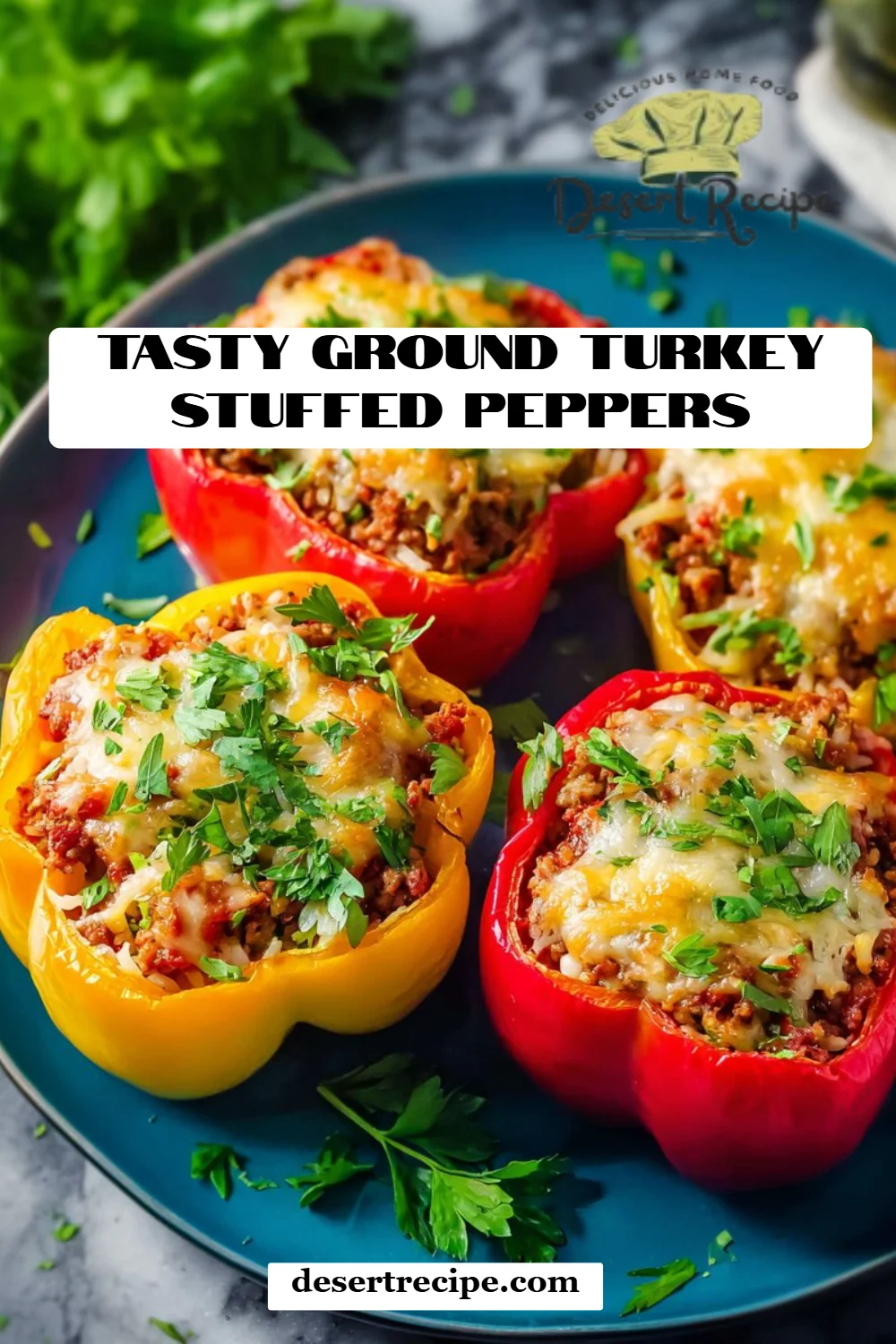 Tasty Ground Turkey Stuffed Peppers