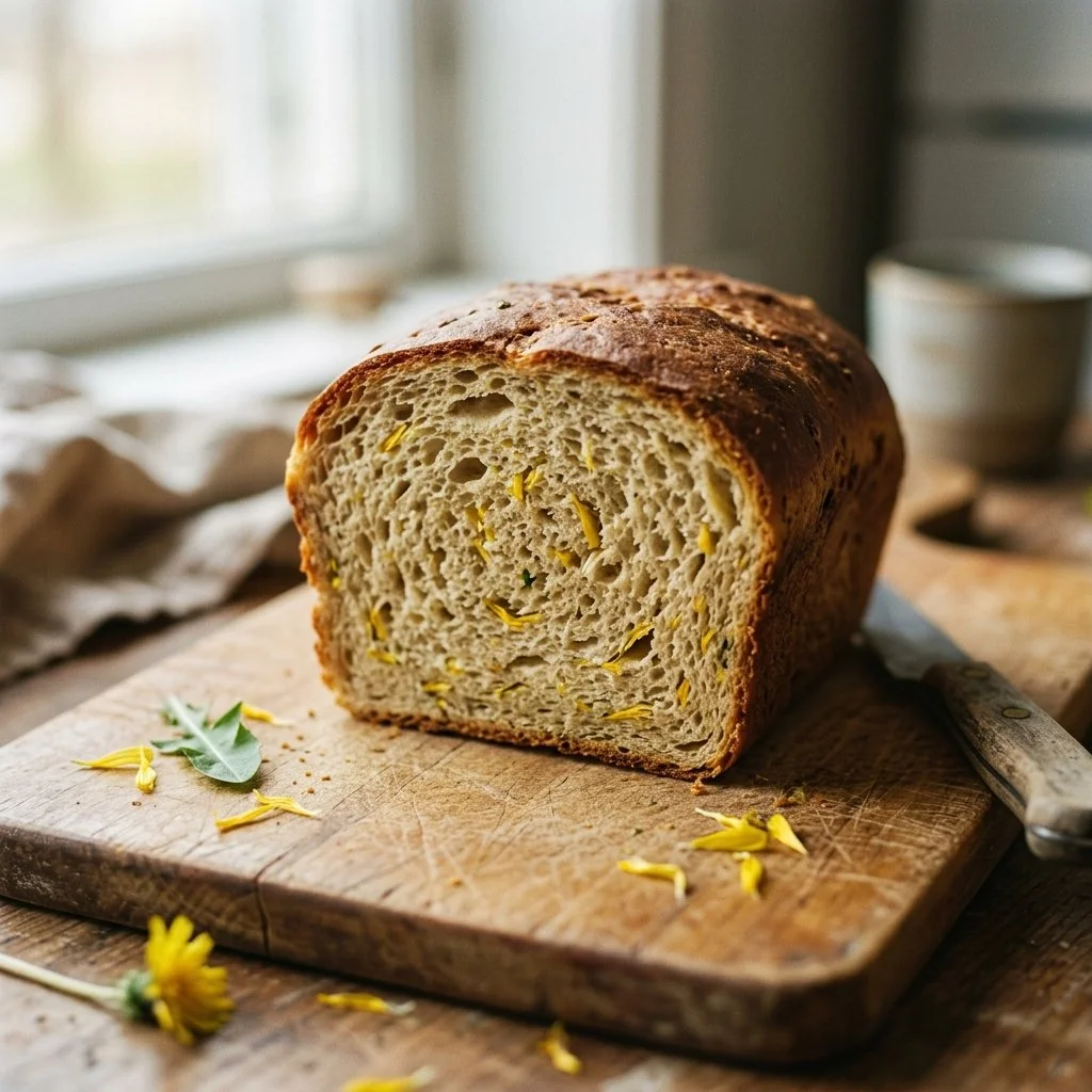 Vegan Dandelion Bread