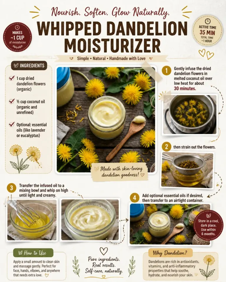 Whipped Dandelion Moisturizer for nourishing and hydrating skin