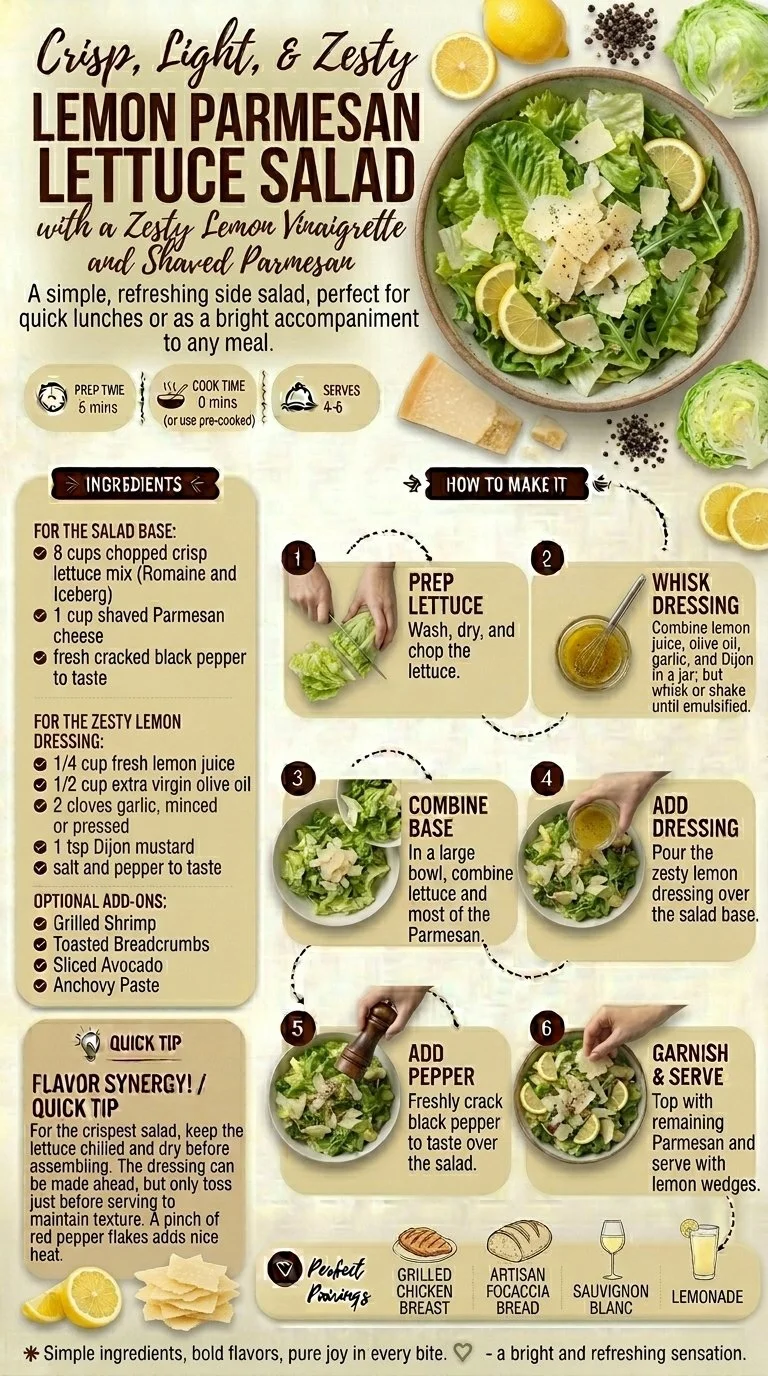 5-Minute Lemon Parmesan Lettuce Salad