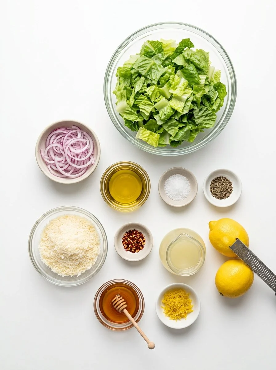5-Minute Lemon Parmesan Lettuce Salad