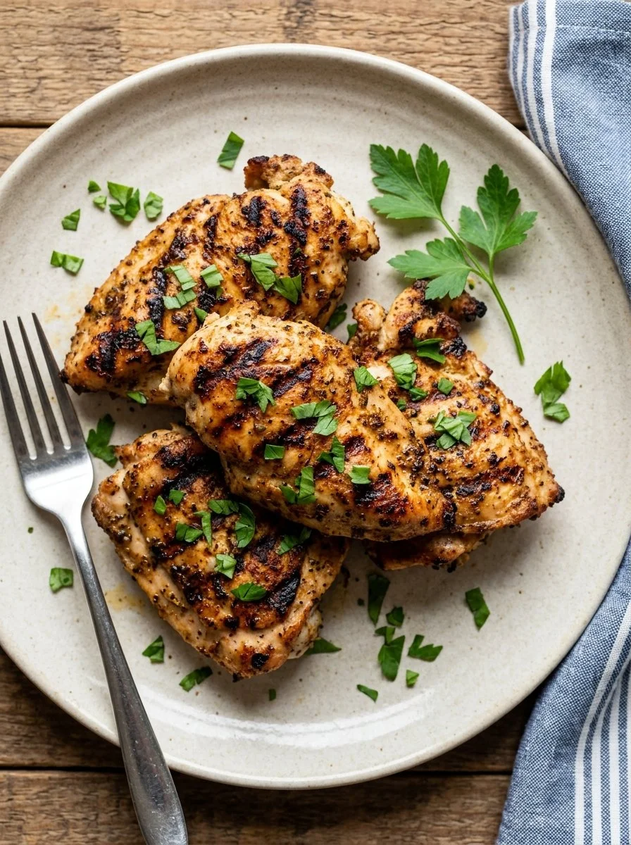 Juicy blackened chicken cooked to perfection and served on a plate