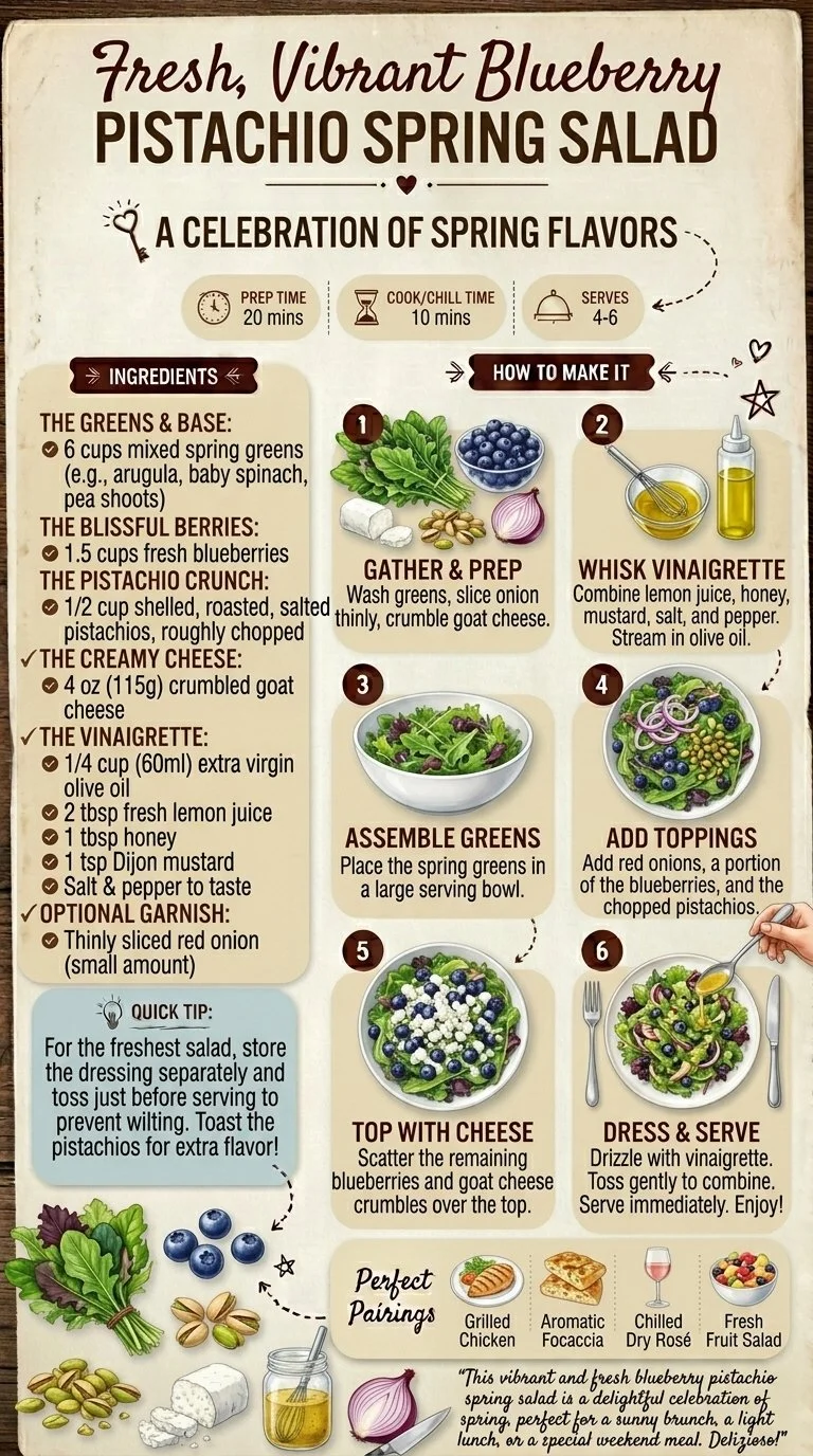 Blueberry Pistachio Spring Salad