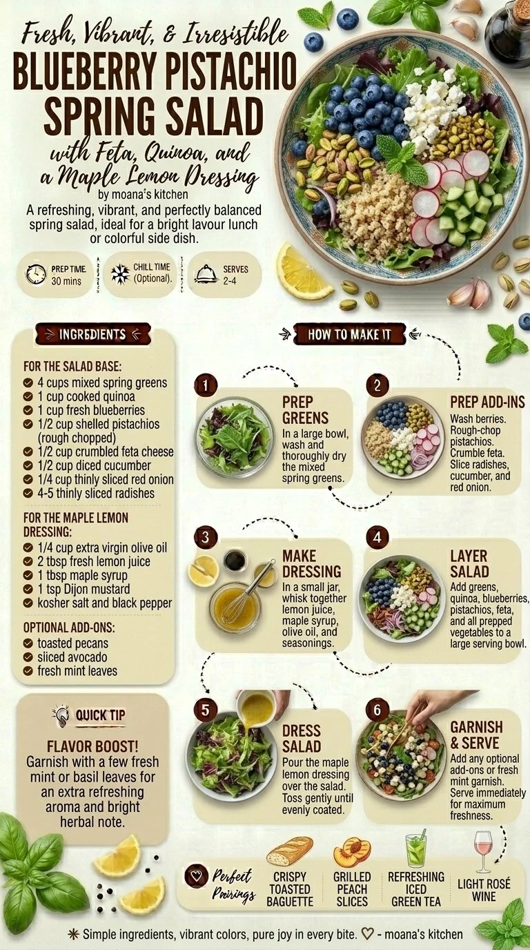 Blueberry Pistachio Spring Salad that Brightens Your Day