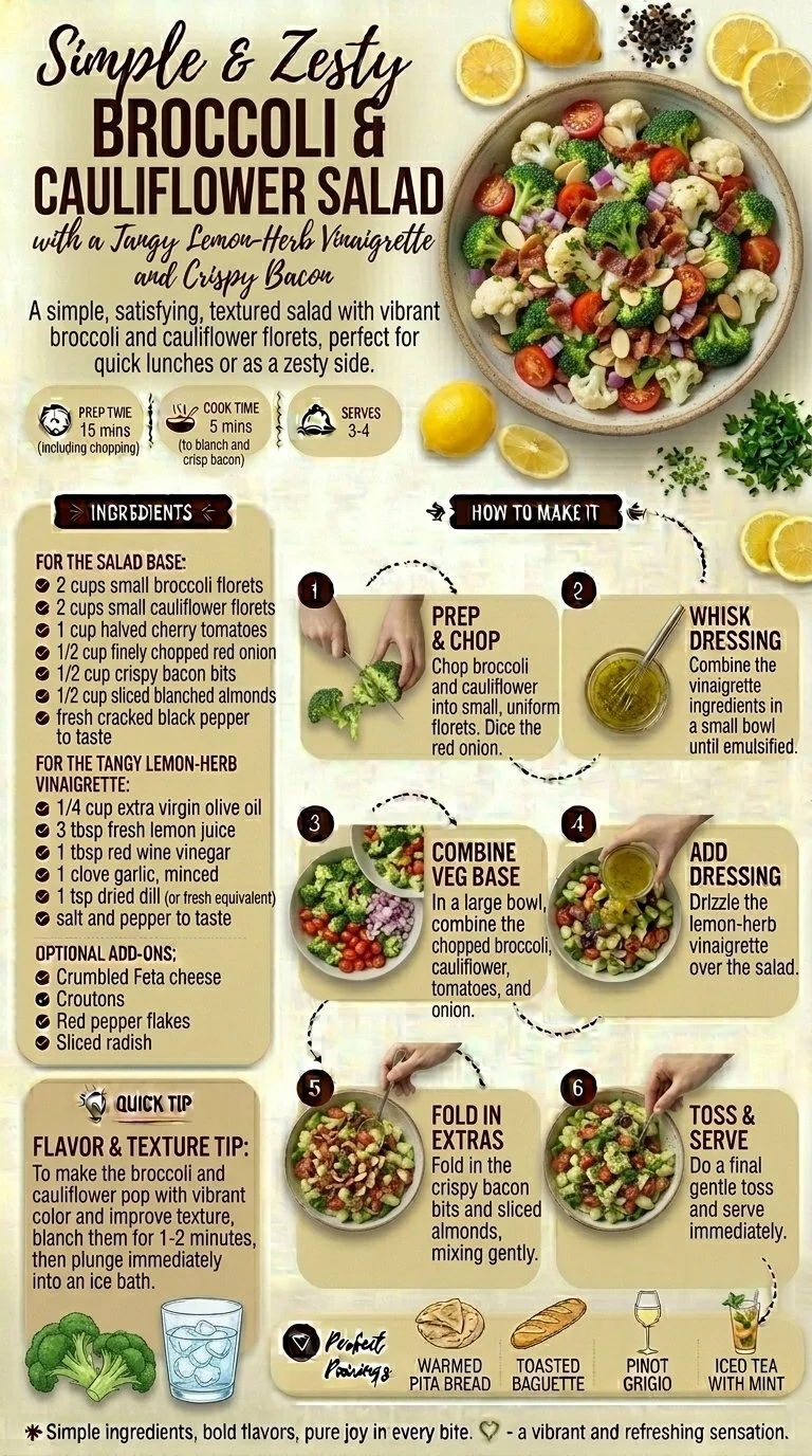 Broccoli Cauliflower Salad