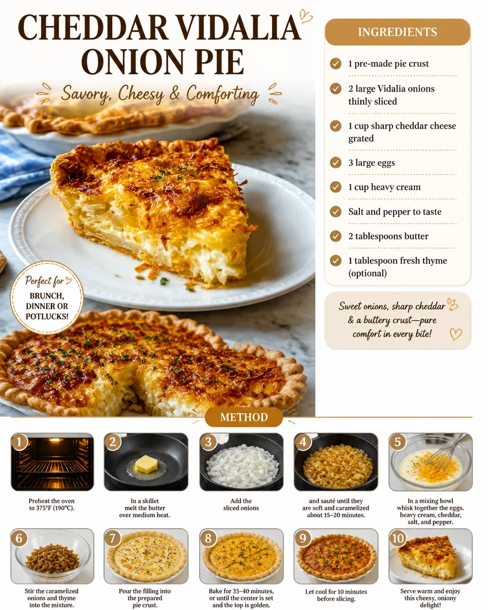 Cheddar Vidalia Onion Pie