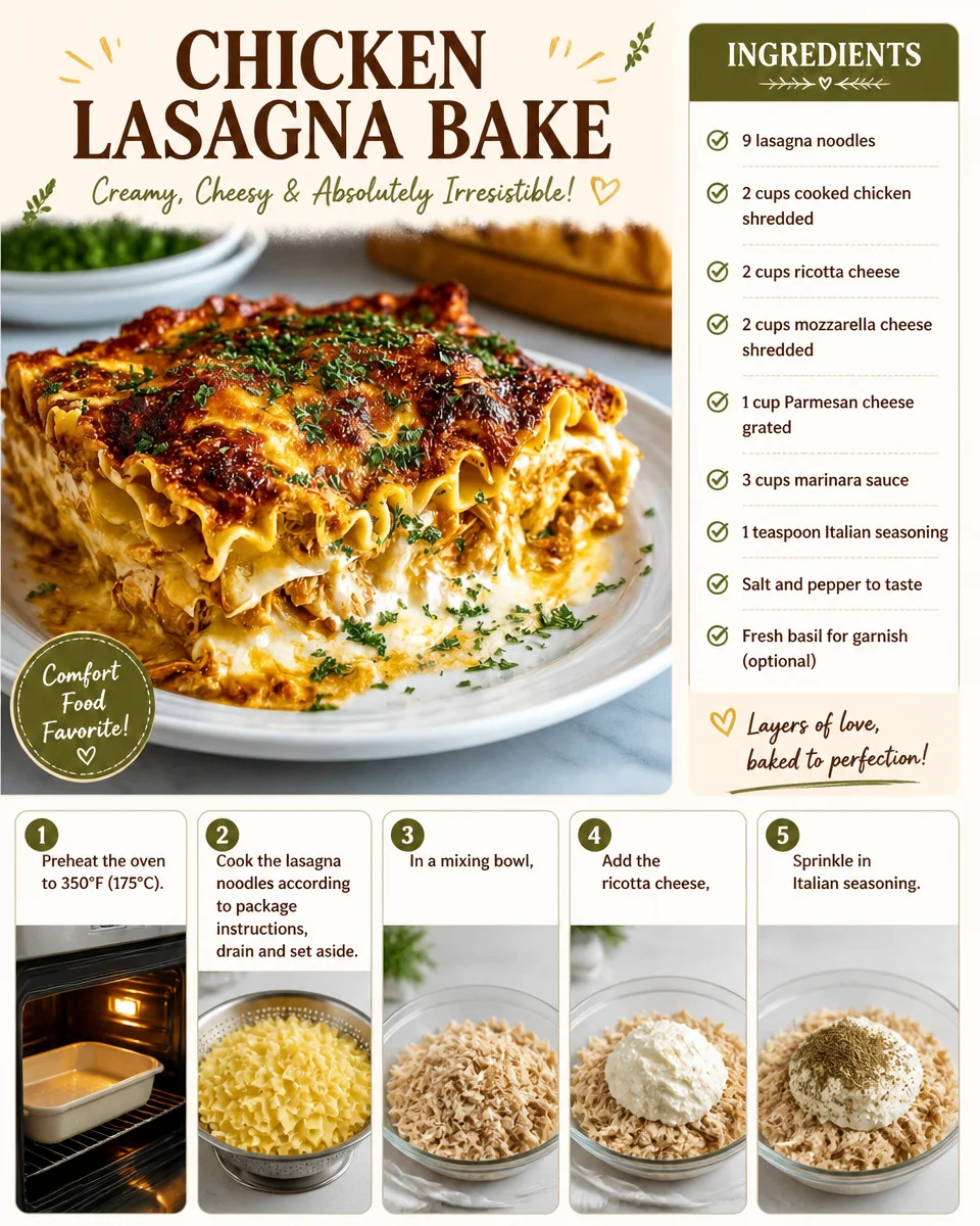 Chicken Lasagna Bake