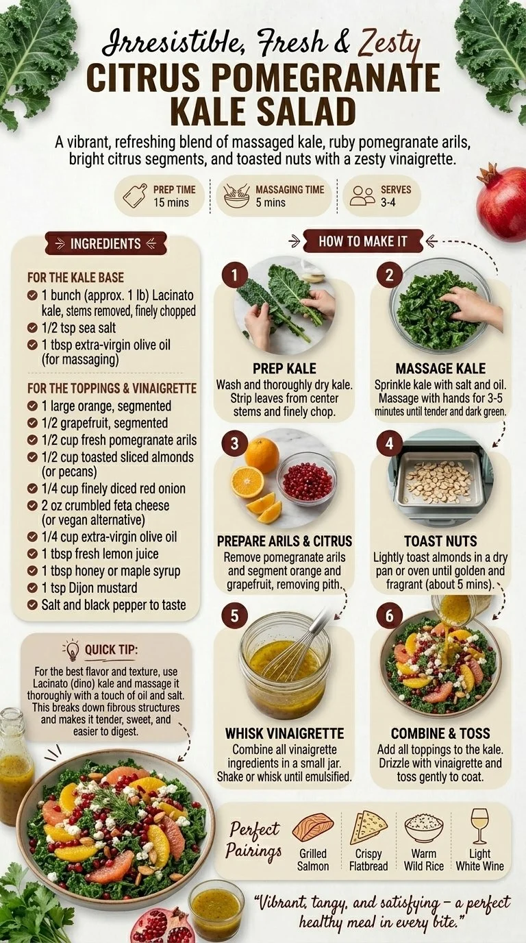 Citrus Pomegranate Kale Salad