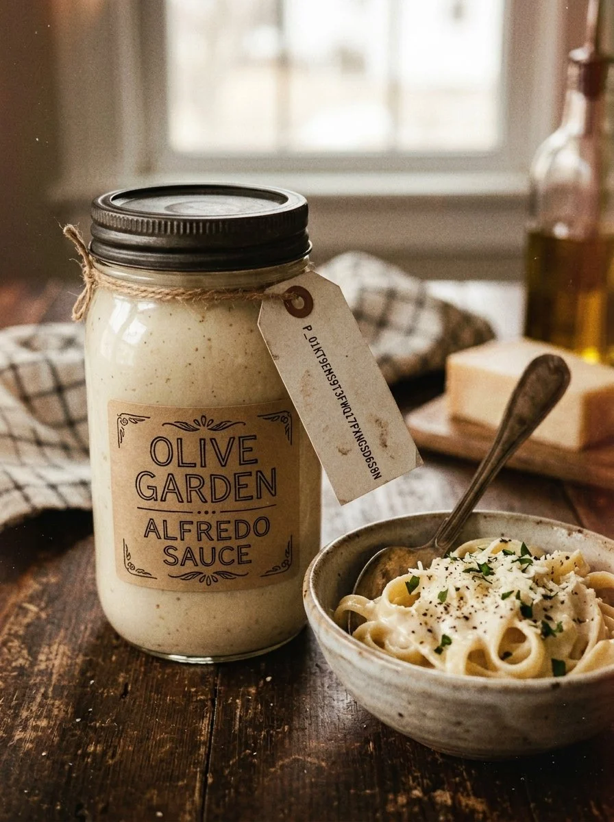 Delicious Copycat Olive Garden Alfredo Sauce served with fettuccine.