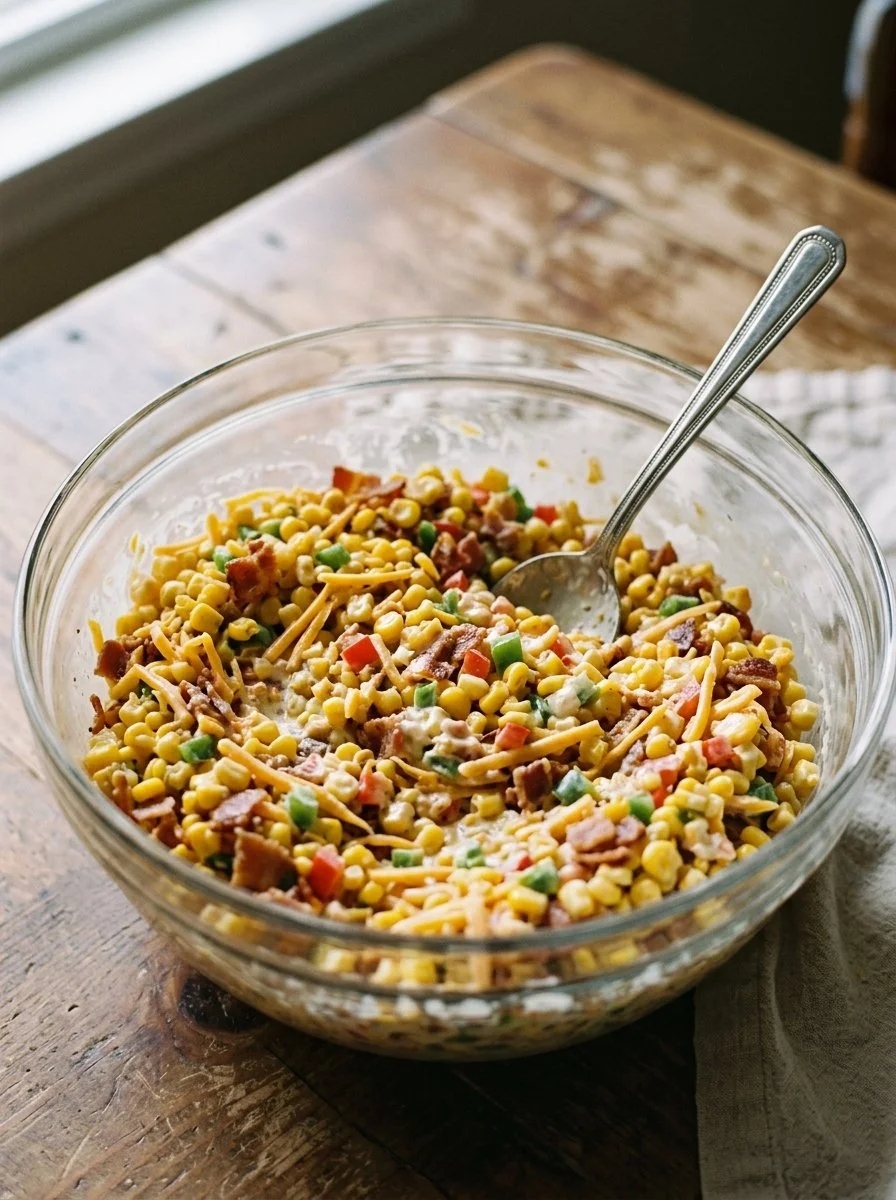 Crack Corn Salad featuring fresh ingredients and a vibrant presentation.