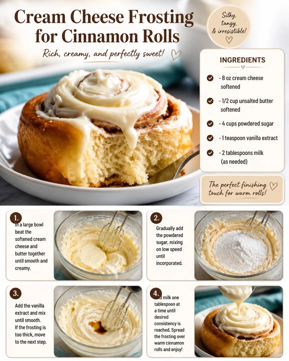 Cream Cheese Frosting for Cinnamon Rolls
