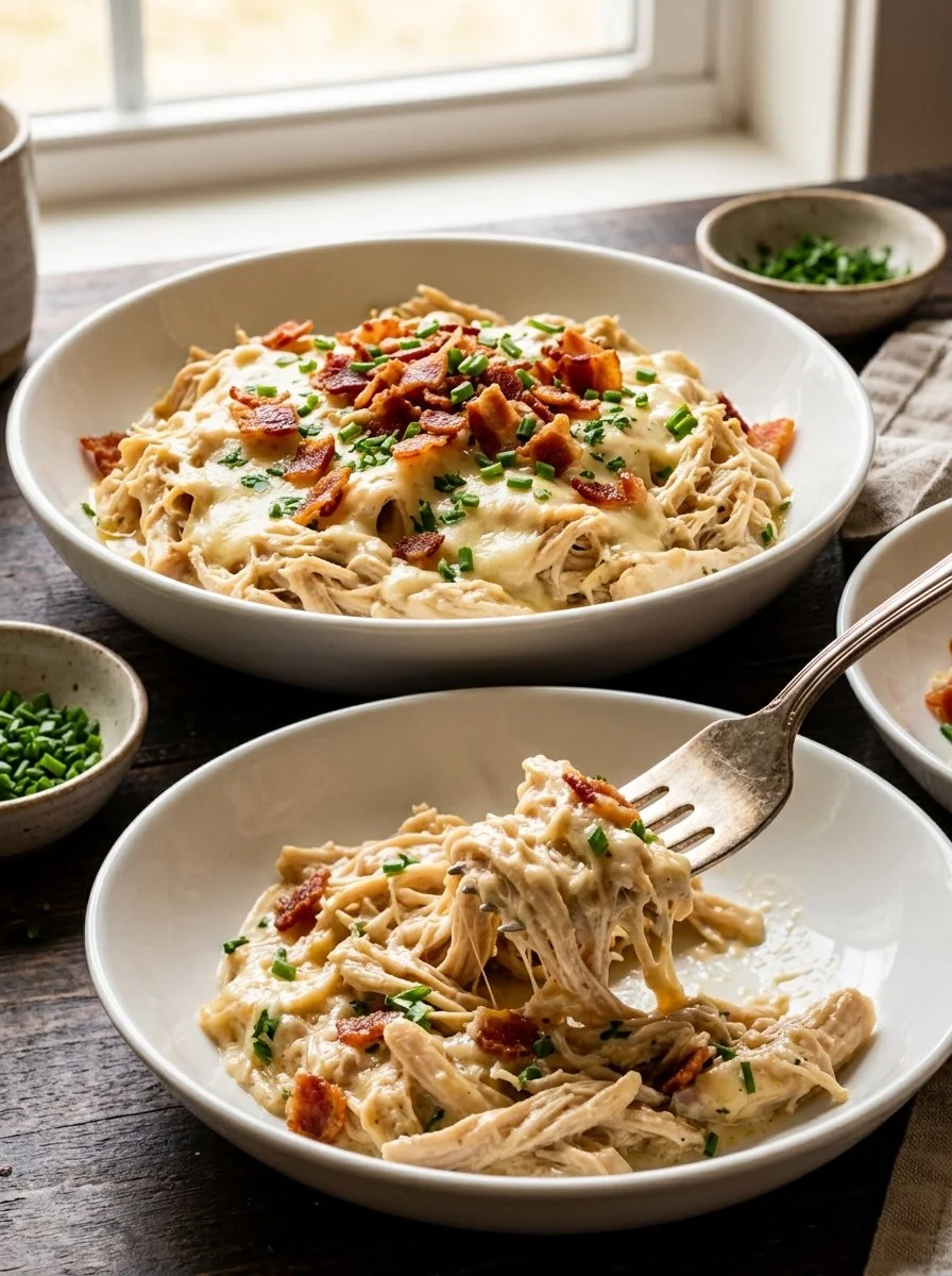 Creamy crockpot chicken recipe with cream cheese for easy cooking