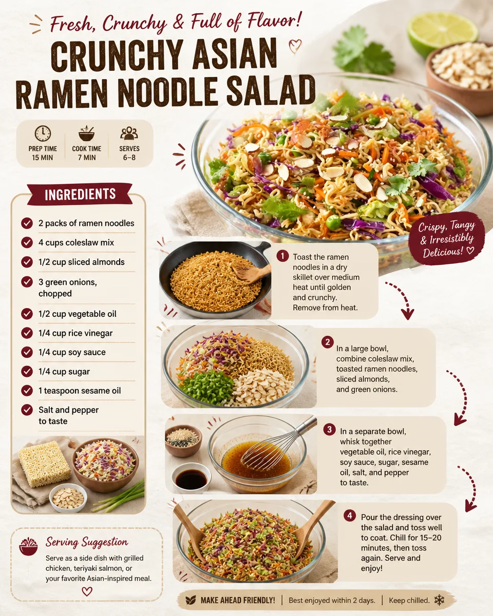 Crunchy Asian Ramen Noodle Salad