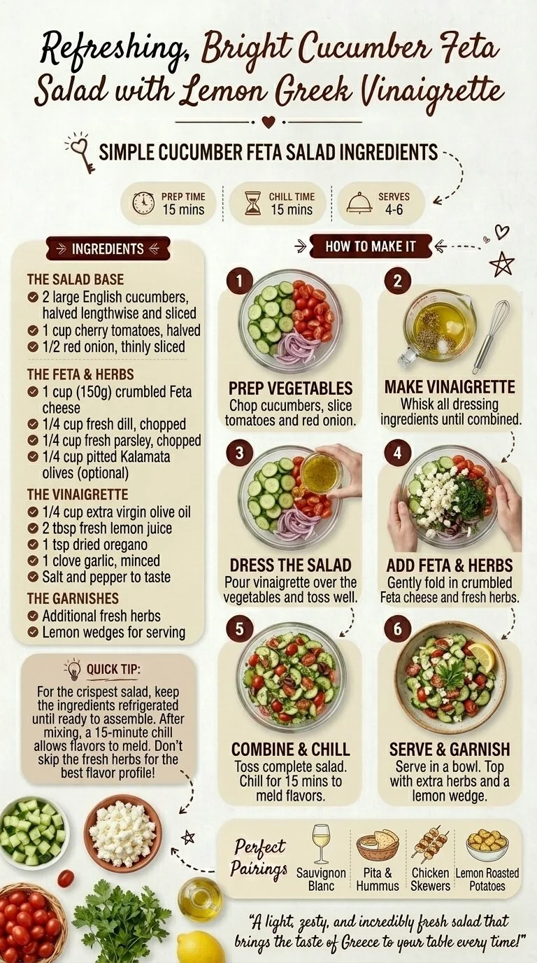 Cucumber Feta Salad with Lemon Greek Vinaigrette