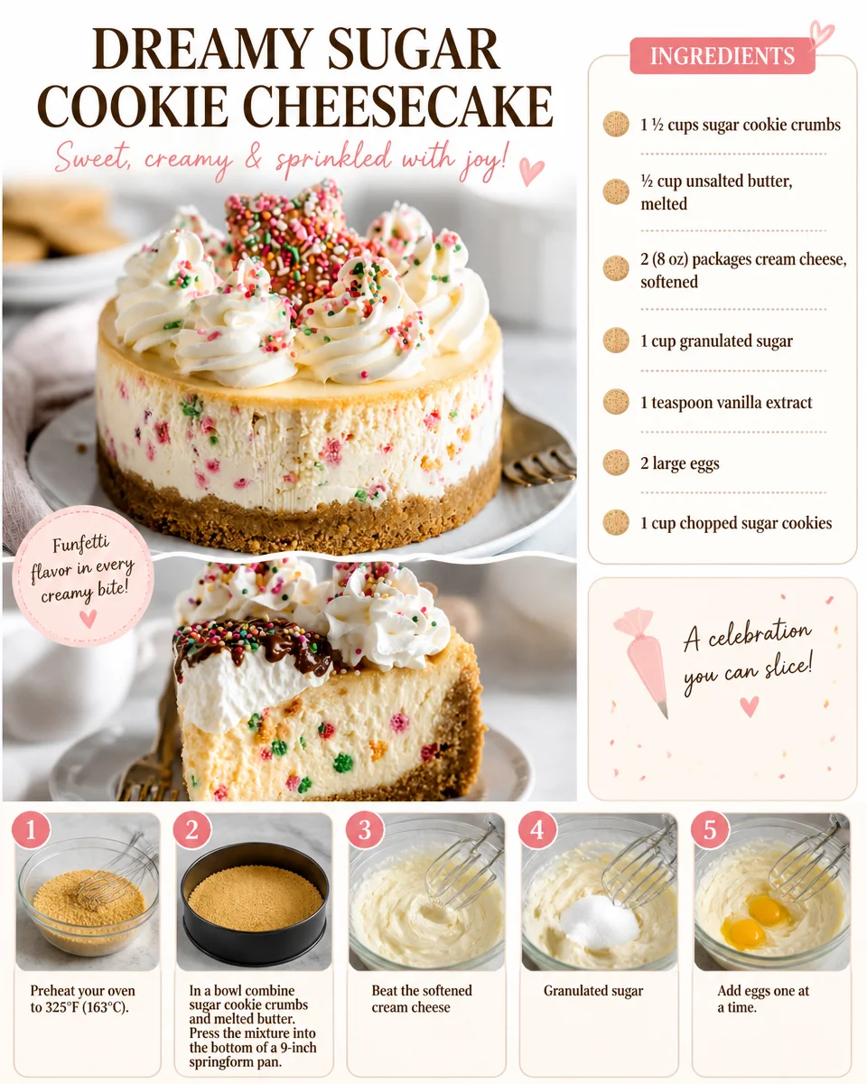 Dreamy Sugar Cookie Cheesecake