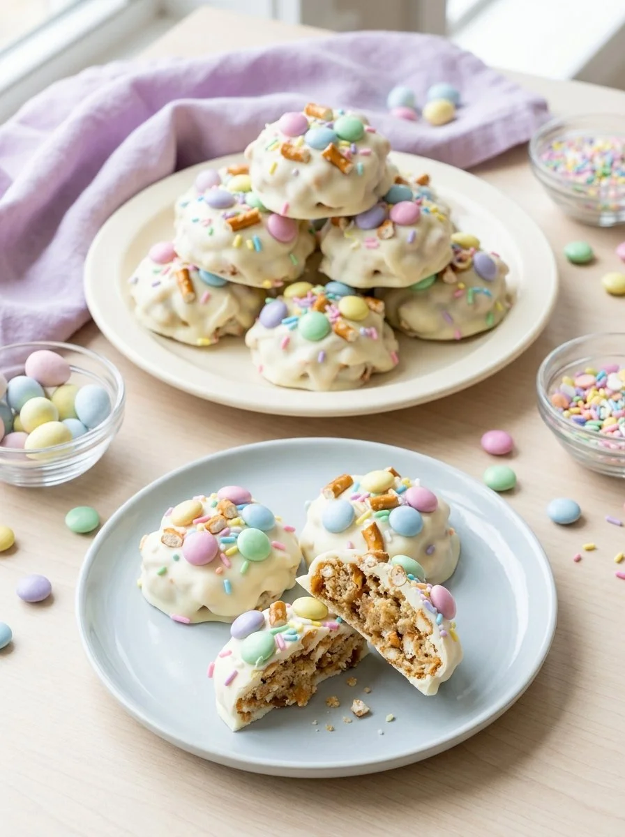 Delicious Easter Crockpot Candy made easily in a slow cooker