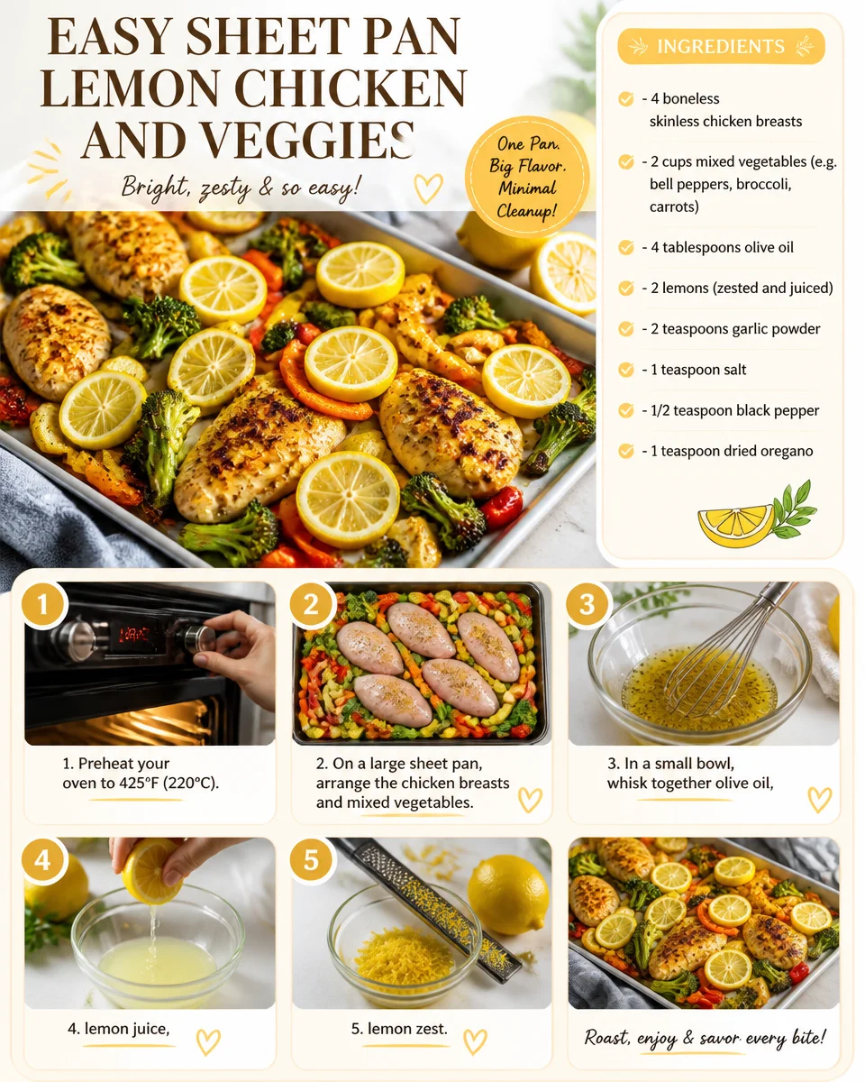 Easy Sheet Pan Lemon Chicken and Veggies