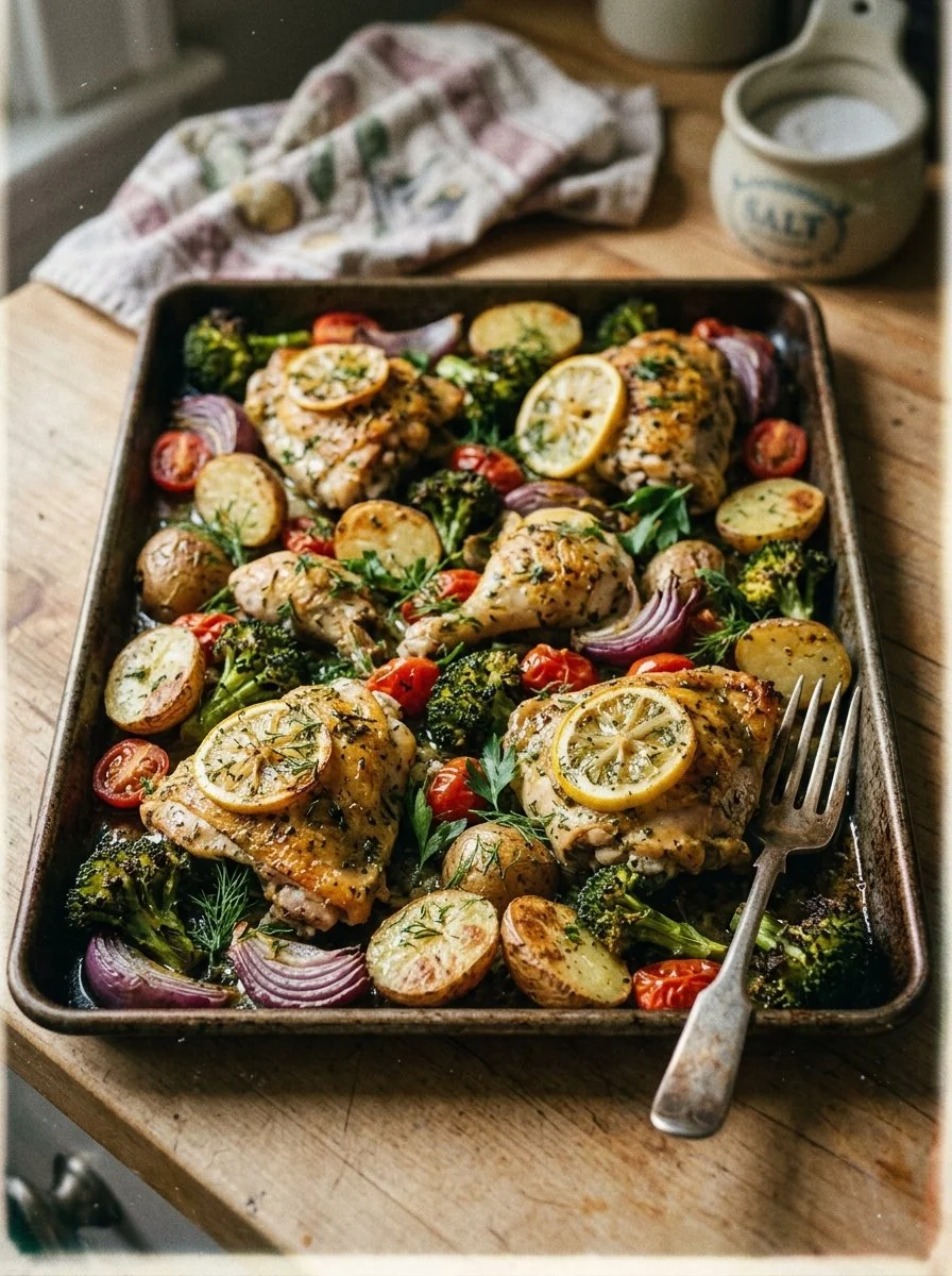 Easy Sheet Pan Lemon Chicken and Veggies