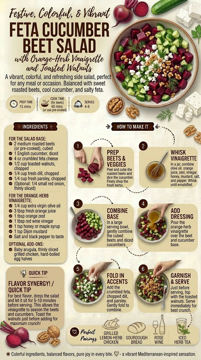 Feta Cucumber Beet Salad