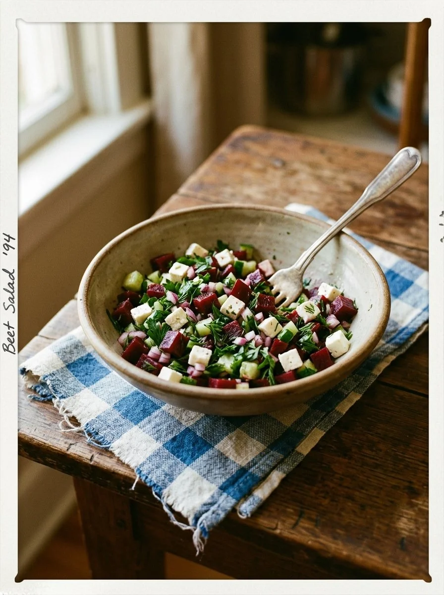 Feta Cucumber Beet Salad