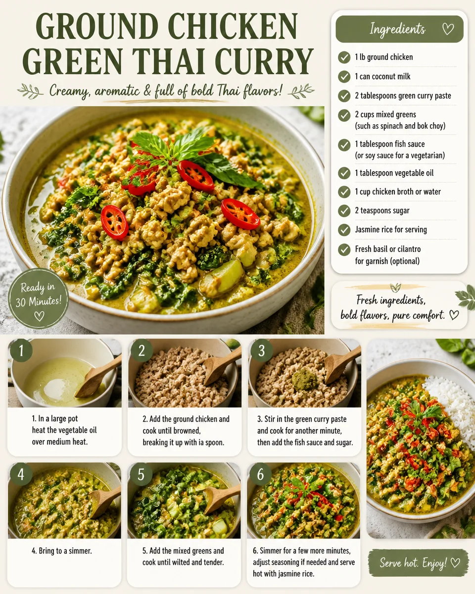 Ground Chicken Green Thai Curry