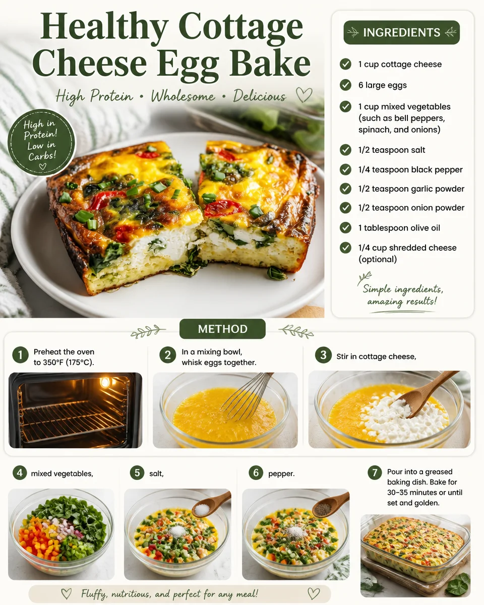 Healthy Cottage Cheese Egg Bake