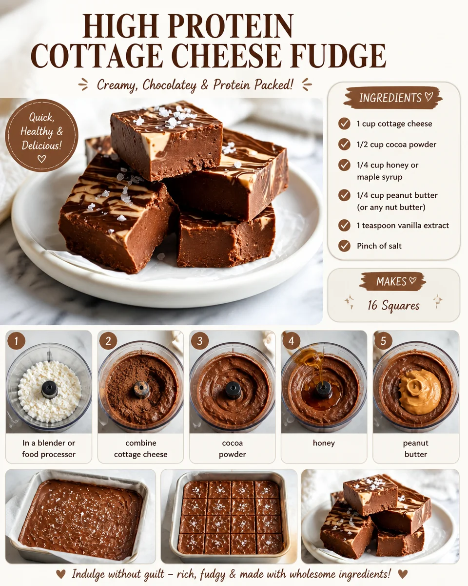 High Protein Cottage Cheese Fudge
