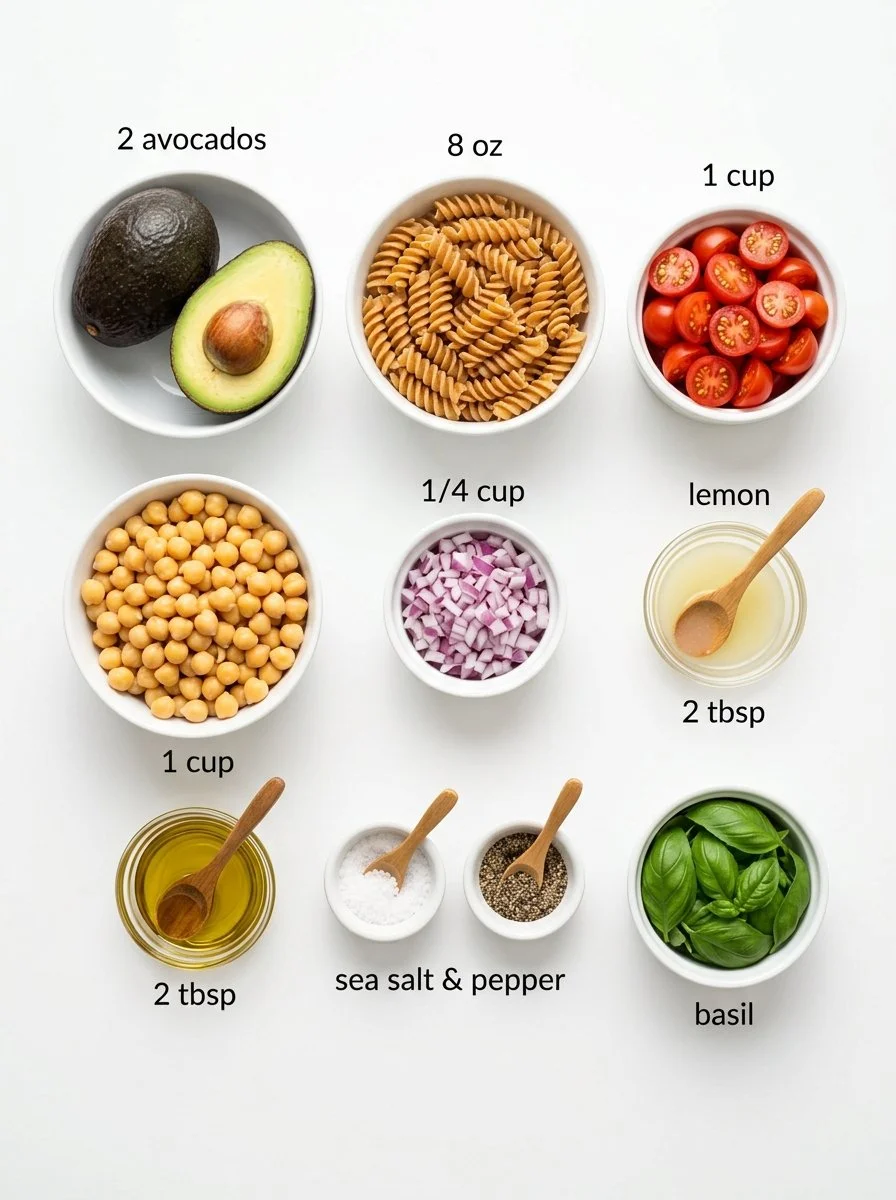 High Protein Vegan Avocado Pasta Salad