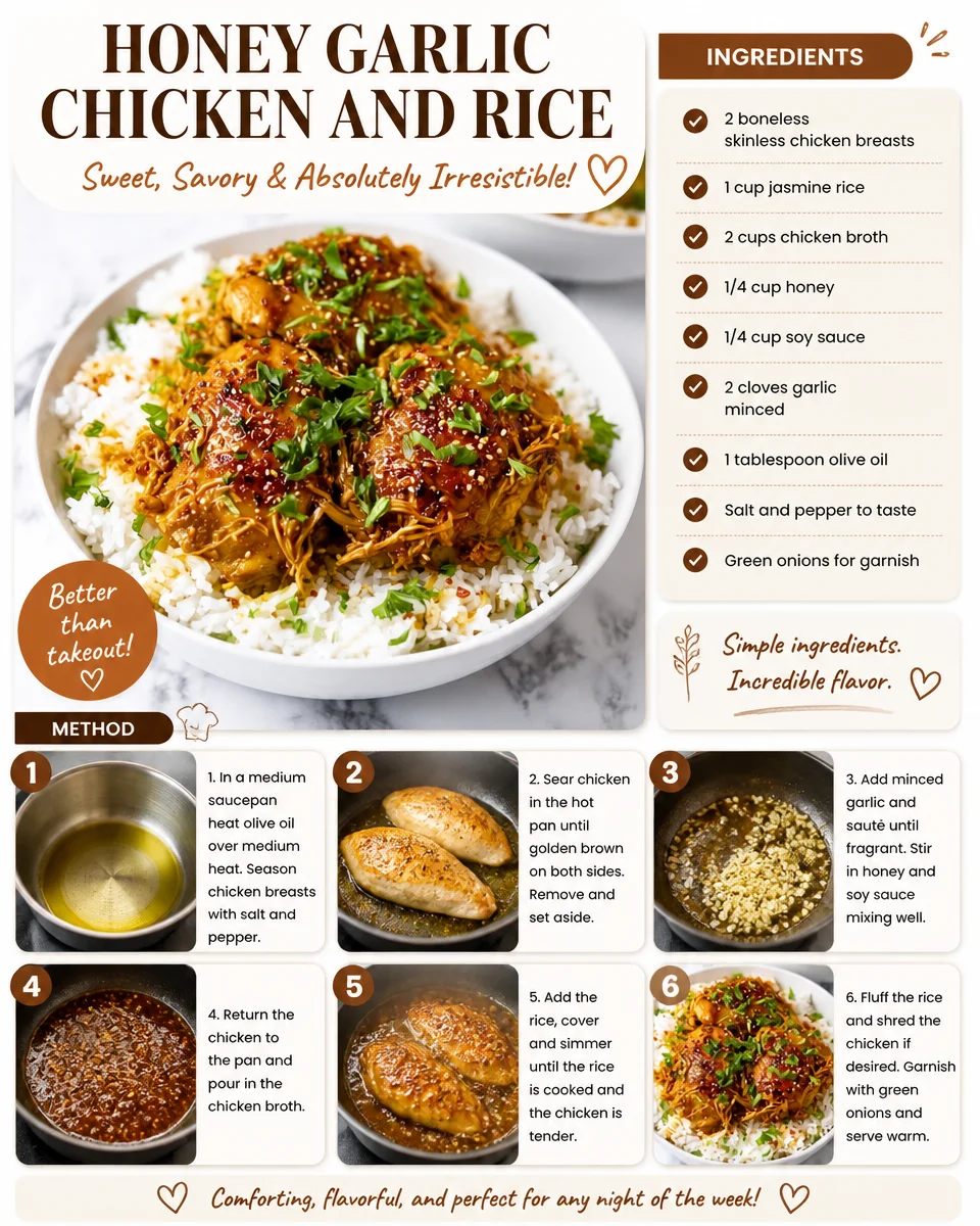Honey Garlic Chicken And Rice
