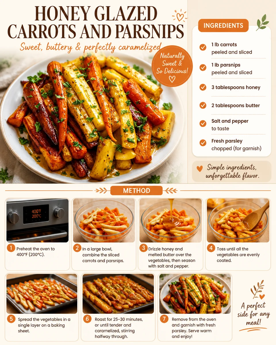 Honey Glazed Carrots and Parsnips